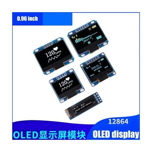 New product 0.96 inch OLED IIC White/YELLOW BLUE/BLUE 12864 OLED Display Module I2C SSD1306 LCD Screen Board for Arduino