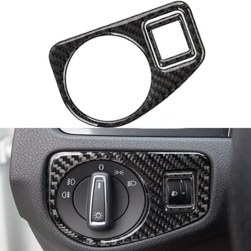 Headlight Switch Carbon Fiber Decoration Stickers Fit for Volkswagen Golf 7 2013 2014 2015 2016 2017