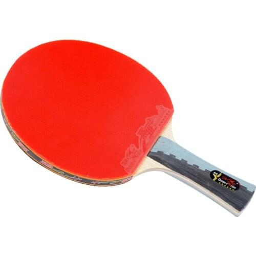Double Fish 6A Expert Table Tennis Bat Ping Pong Racket 5 pure wood off Table Tennis Rubber
