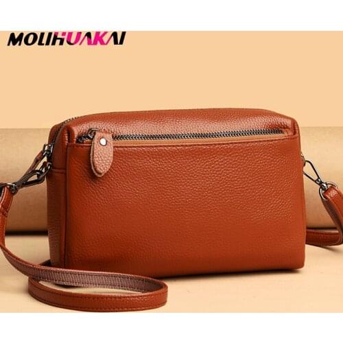 Luxury Fashion Portable Casual Bag 2021 Female Pack Designer High Quality Cowhide Messenger Packet Hot Sale Retro Shoulder Bags