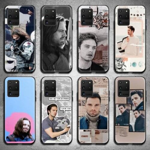 Sebastian Stan Collage Bucky Barnes Phone Case For Samsung Galaxy S21 Plus Ultra S20 FE M11 S8 S9 plus S10 5G lite 2020