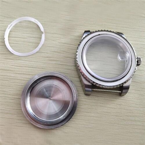 Replacement 40mm Stainless Steel Watch Case Kit for Miyota 8215 821A for Mingzhu 2813/3804 Movement Watch Repair Parts