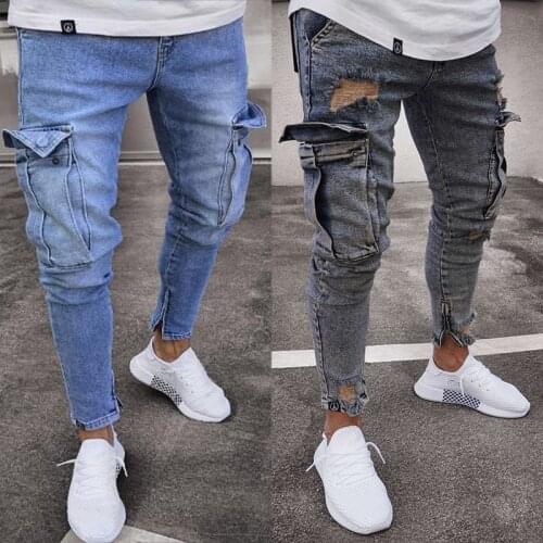 SQLYZAWN Ripped Jeans For Men