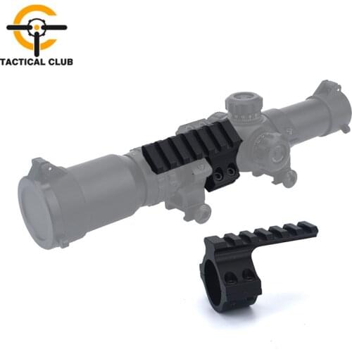 Airsoft Tactical 30mm Scope Mount Base Picatinny Rail for 8X Optic Sight Hunting Riflescope High Mount Adapter Rail Rifle Weapon