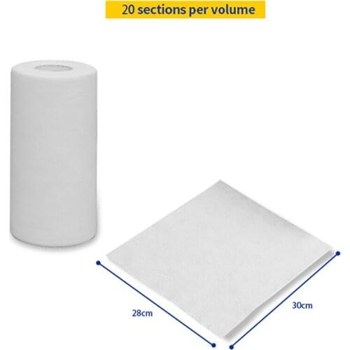 TCHY 20pcs/roll Kitchen Towels Bamboo Fiber Cleaning Cloth Super Absortbent Washing Dish Wiper for Home and Kitchen Accessories