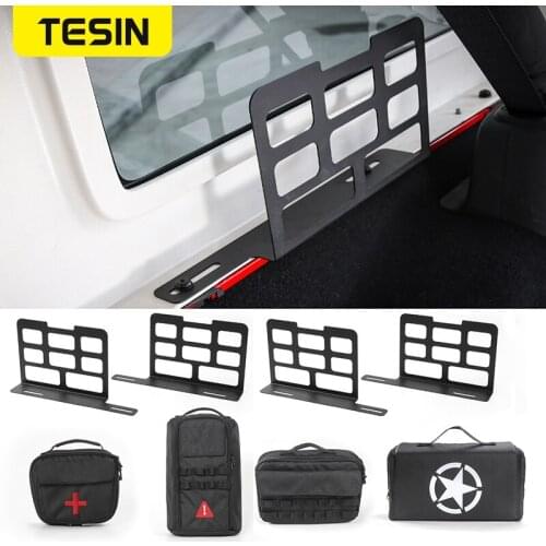 TESIN Car Trunk Rack Luggage Carrier Storage Rack Camping Mat Storage Bag Tool kit for Jeep Wrangler JK JL 2007+ Car Styling