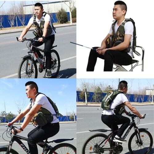 Waterproof Fishing Vest Backpack Adjustable Multi-Pocket Mesh Fly Fishing Vest Pack for Tackle and Gear