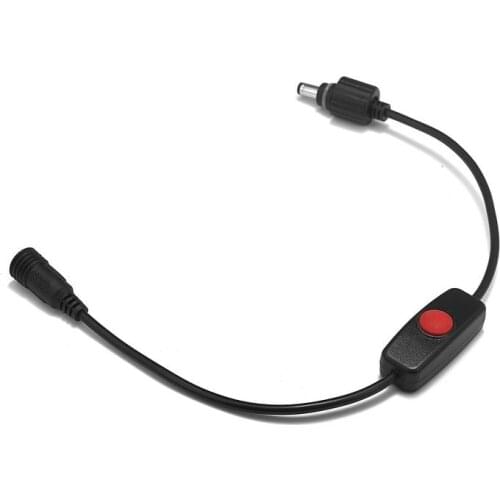 5.5mm x 2.1mm Waterproof DC Extension Cable On/Off Switch Jack DC Power Cable For LED Strip Light Solar Panel Battery Pack