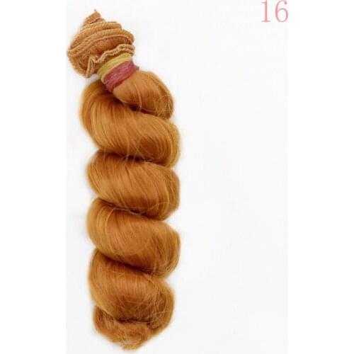 Allaosify Bjd Wig High Temperature Fiber Accessories 1 Piece 15*100CM 1/3 1/4 1/6 1/12 Curly Doll Hair Row