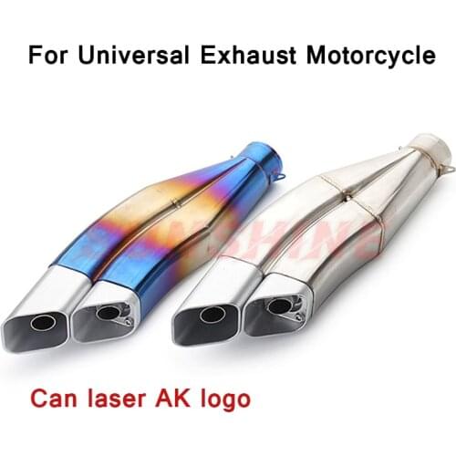 Exhaust Double Pipes Motorcross Escape Moto Motorcycle DB Killer Muffler Racing Modified For YZF HONDA R3 CBR500 CB650 Z900 Z750