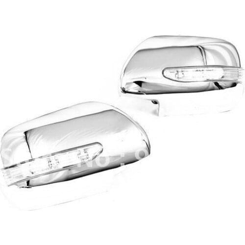 High Quality Chrome Mirror Cover With LED Side Blinker (Oval) for Toyota Hiace 05-09 free shipping
