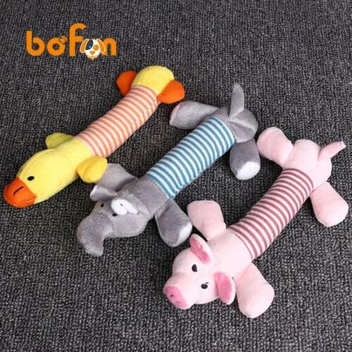 Pet dog toys fun plush vocal Soft toy long striped animal cute cartoon Stuffed toys puppy chew toy dog accessories supplies