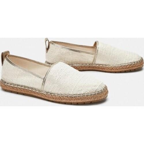 Moraima Snc White Flat Shoes for Woman Round Toe Comfortable Fisherman Shoes Slip on Casual Shoe Maternity shoes