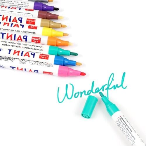 1 Pcs 11 Color Paint Pen Marker Pen 2.8mm Paint Pen Touch-up Pen DIY Card Photo Album Signature Pen for DIY Epoxy Resin Crfat