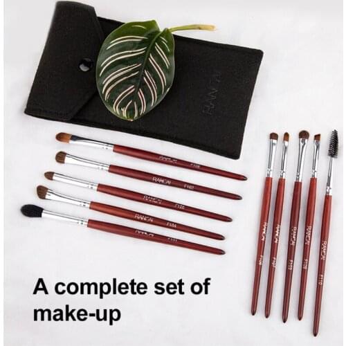 10pcs/set Pony Hair Makeup Brush Eyeshadow Brush Set Soft Bristles Easy To Carry Fashion Makeup Eye Makeup Tools