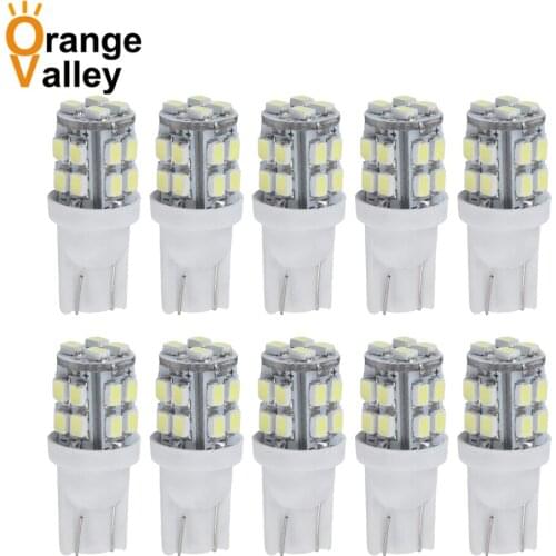 10pcs T10 W5W 20 SMD LED 3020 Auto Led Wedge Lights License Plate Bulbs Turn Signal Marker Lamps 1206 Dome DC12v 194 168