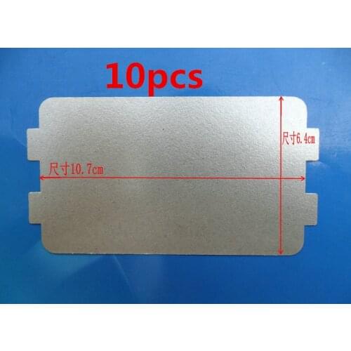 10pcs Spare parts for microwave ovens mica microwave 10.7*6.4cm mica sheets for magnetron cap microwave oven plates