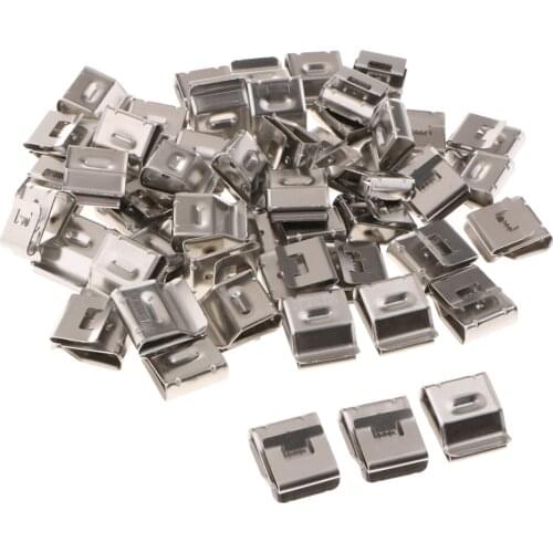 100 Pieces Stainless Steel Cable Clips, Trailer Wire Clips 5mm-7.6 mm for Wire Management