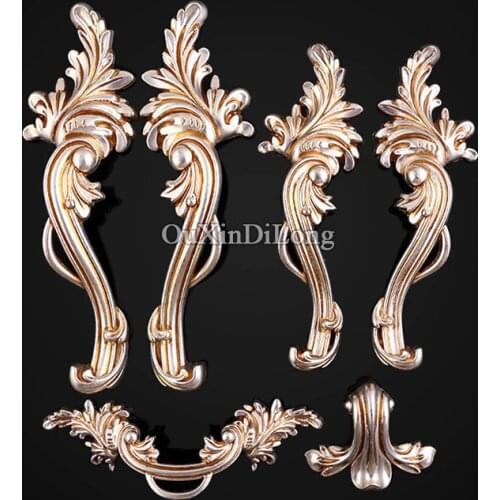 Hot 5Pairs Furniture Handles European Style Zinc Alloy Drawer Cupboard Kitchen Cabinet Door Handles & Knobs Furniture Hardware