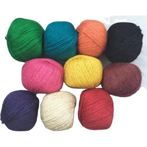 60pcs/lot 10colors 2ply1.5mm Colorful Jute Rope 100Meters Jute Twine String Craft Making DIY by EMS