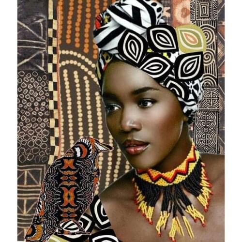 ARMYQZDIY 5D Diamond Painting Indian Female Diamond Art Embroidery Fashion Cross Stitch Full Round / Square Drill Home Manual De