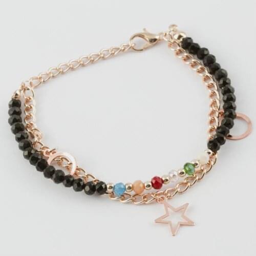 Crystal Chain Bracelet (Roz Color)