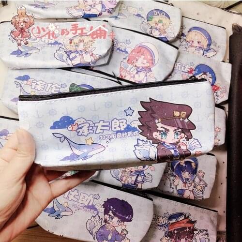 JoJos Bizarre Adventure Golden Wind DIO JOTARO Joestar Pen Bag Anime Cosplay Student Pencil Case Storage Bag Stationery