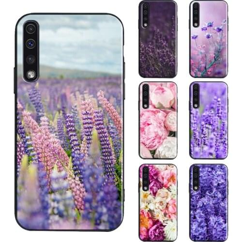 Purple Flower Lavender Peonies Phone Case For Samsung A71 A51 A31 A11 A21S A20e A70 A50 A40 A10 A20 S A12 A32 A42 A52 A72