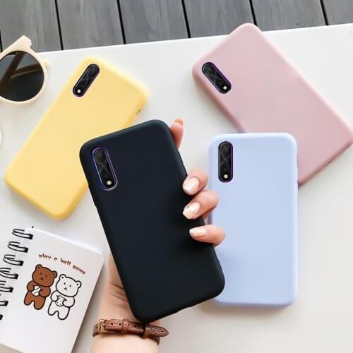 For Vivo V17 NEO Case Silicone Macaron Colors Candy Case For Vivo V17 NEO Soft TPU Simple Black Casing Phone Back Cover