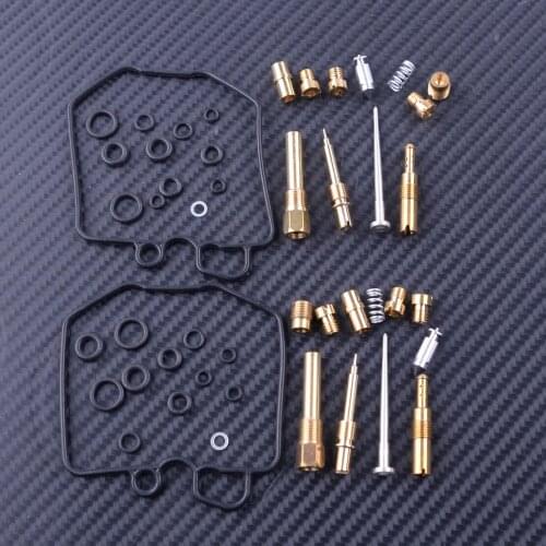 DWCX 2 SETS Motorcycle Carburetor Carb Nozzles Float Needle Valve O-rings Seals Repair Rebuild Kit Fit For Honda CB650 1980-1985