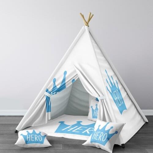 Play Tent for Kids Wigwam Portable Indoor Playground Tents Children Bedrooms Hero Crown Model 078
