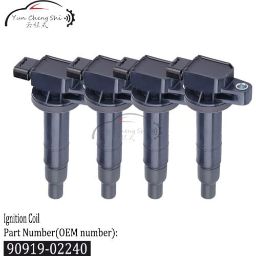 4 pcs Ignition Coil 90919-02240 90919 02240 9091902240 90919 02265 90919-02265 For Toyota Scion xA xB Yaris Echo Prius 1.5