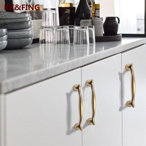 KK&FING Creative Gold Cupboard Door Handles Black Drawer Wardrobe Wine Cabinet Door Knobs Furniture Handles And Pulls
