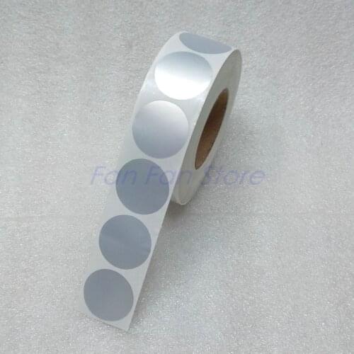 Round Label Sticker 25 x 25 mm Diameter 2.5 cm Matte Silver PET Sticker Blank Label Waterproof Tear resistant Oilproof