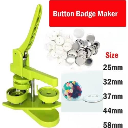 Button Badge Making Machine Maker with button badge mould 25mm/32mm/37mm/44mm/50mm/56mm/58mm/75mm