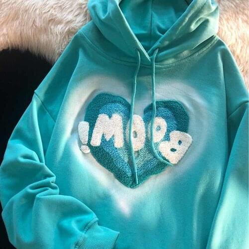 Kawaii Hoodies Women Spring 2021 Fashion Print Sweatshirt Cute Long Sleeve Tops Loose Casual Splice Pullover Women