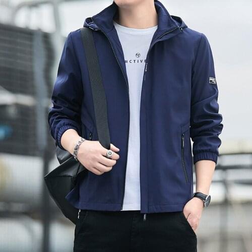 MenS Fashion Coat Spring And Autumn 2021 New Korean Hooded Baseball Popular Casual Oversized Youth Handsome Jacket Boy