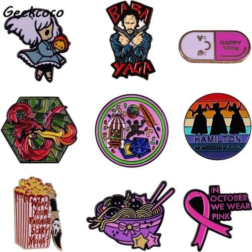 J2619 Creative Horror Enamel Pins Metal Brooch for Clothes bags backpack badges Women and Men Cartoon Cute Brooch