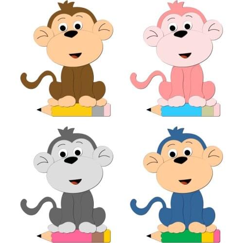 New Monkey Pen Puzzle Wooden Die Scrapbooking C2979 Cutting Dies Multiple Sizes Compatible With Most Die Cutting Machines