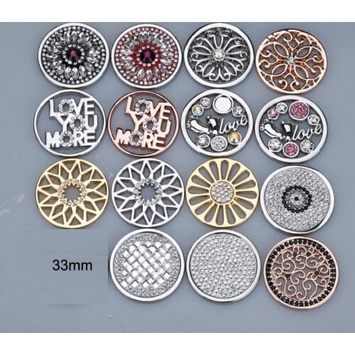 New my coins 33mm fit 35mm coin holder mode pendants feliz flower with black crystal super hero necklace for woman Ms. girl