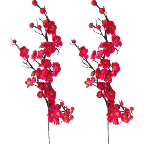 Silk Cloth Chinese Style Plum Blossom Simulation Theme Decorations Pastoral Living Room Accessories Party Artificial Flower