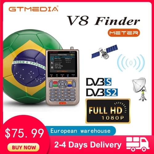 GTMEDIA V8 Finder MeterSatellite Finder DVB-S2 Digital High Definition Sat Finder DVB S2 HD 1080P Satellite Meter Satfinder