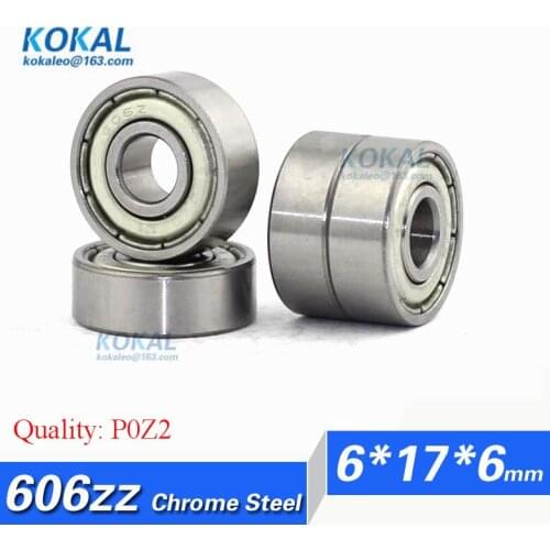 [CM606ZZ-P2]Free Shipping 10pcs chrome steel ABEC-5 160016K 606-2ZZ small ball bearing 6mm*17mm*6mm 606