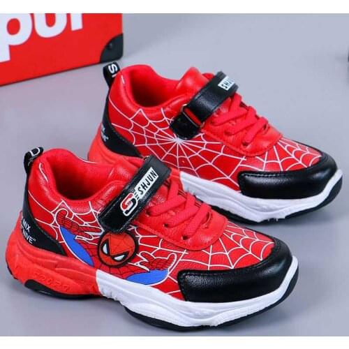 Disney cartoon childrens spiderman boys and girls student shoes non-slip soft sole casual sports running shoes