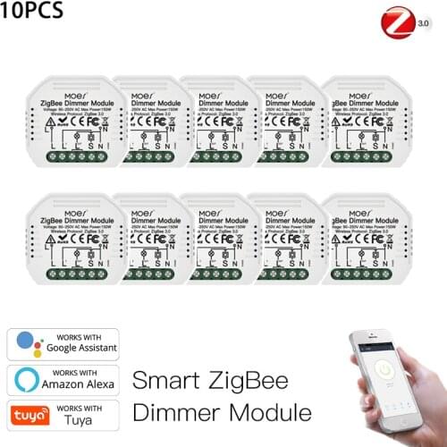 Tuya ZigBee 3.0 1/2Gang Mini DIY Smart Dimmer Switch Module Hub Required 1/2 Way Smart Life App Alexa Google Home Voice Control
