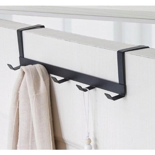 Punch-free Hooks 5 Hooks Home Bathroom Organizer Rack Clothes Coat Hat Towel Hanger New Bathroom Kitchen Accessories Holder
