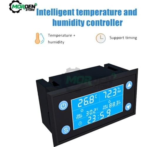 W1212 AC110V-220V Digital Humidity Controller Hygrometer Humidity Control Switch 0~99%RH With Humidity SHT20 Sensor