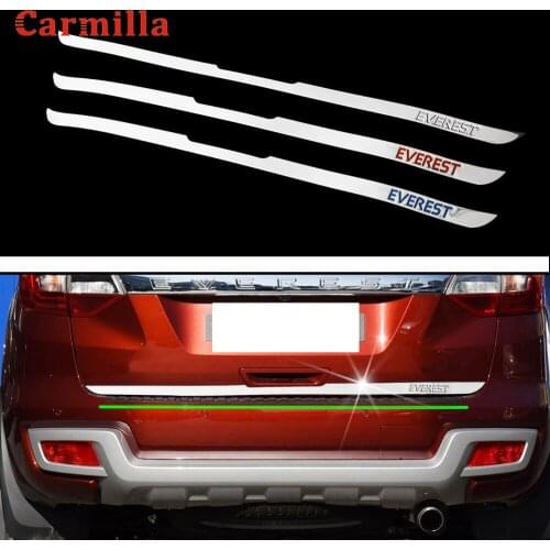Car Rear Bumper Protection Trim Car Back Bumper Decoration Sticker Fit for Ford Everest 2015 - 2019 Accessories Stainless Steel