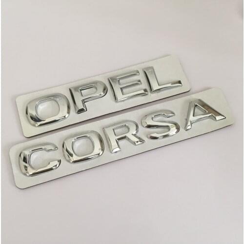1pcs ABS OPE CORSA car Letter Rear trunk Decals Emblem badge sticker Decal for CORSA Astra Mokka Insignia Zafira Corsa Tigra