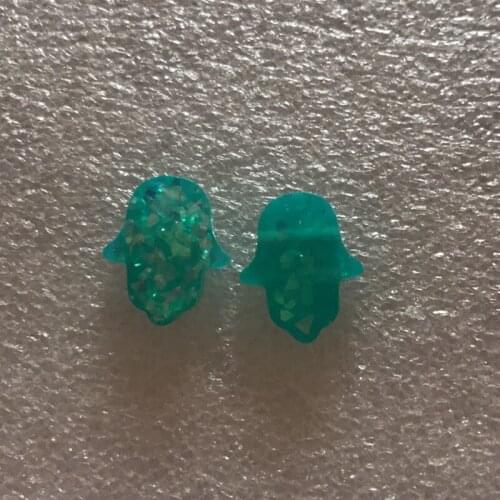 1000PCS/Lot Wholesale 12*14MM Hamsa Shape Bright Resin Hand For DIY Jewelry